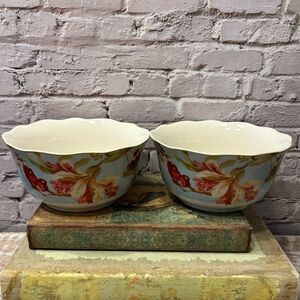 Two 222 Fifth "Spring Biotical" Bowls